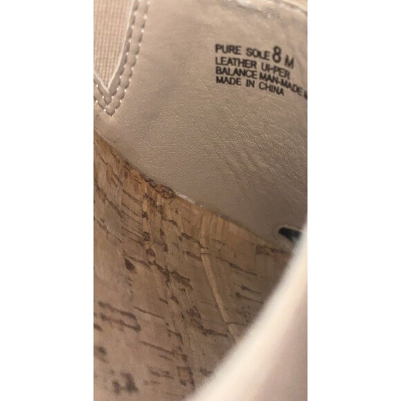 Pure Sole Sandals beige leather with flower accent on the top Women Sz 8 - Picture 5 of 14